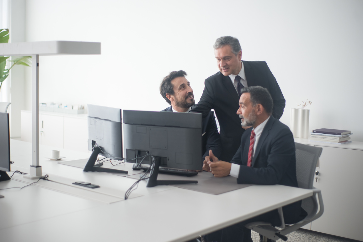 Men Talking in the Office